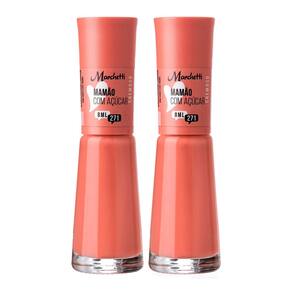 Kit 2 Esmalte Marchetti Cremoso Cor Mamão com Açúcar 271 com 8ml