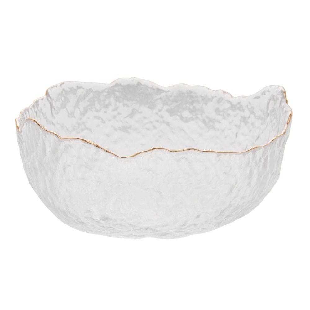 Bowl de Cristal Martelado com Borda Dourada 19 x 10 cm Taj Wolff