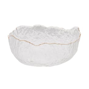 Bowl de Cristal Martelado com Borda Dourada 17 x 8 cm Taj Wolff