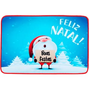 Tapete Capacho Porta Decoração Boas Festas Enfeite 39x59cm