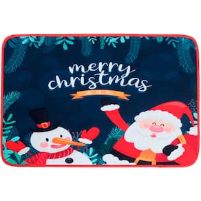 Tapete Capacho Porta Enfeite Merry Christmas Natal 39x59cm