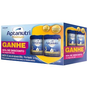 Kit Primeira Infância Aptanutri Premium 3 1-3 Anos 2 Unidades 800g