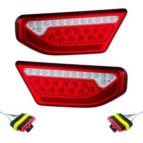 Par Lanterna Traseira Bivolt Pisca Sequencial Braslux