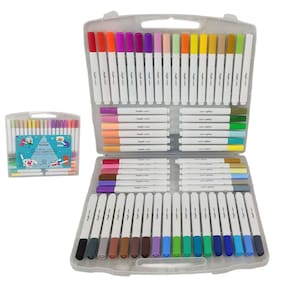 Canetinha Caneta Marcador 60 Cores Tinta Acrilica A prova De Agua Permanente Estojo Cores Vibrantes Arte Desenho Pintura Artesanato