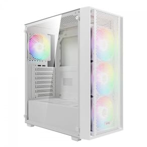 Gabinete Gamer Gamdias Aura GC2 Elite - Vidro temperado - 4 Coolers ARGB Inclusos - Branco
