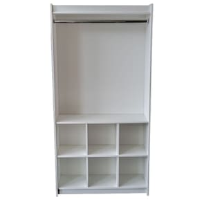 Cabideiro Com Nicho Inferior 100% Mdf Branco - Suprema Móveis
