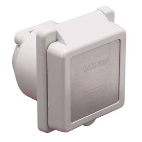 Entrada de alimentação Marinco 301EL-B 30A 125V quadrada branca