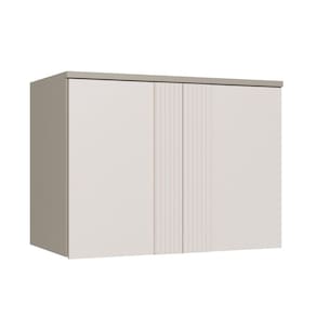 Modulo Aéreo 2 Portas 100cm X 73cm Elegance Niquel/Blanc Canelado