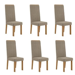 Conjunto 6 Cadeiras para Sala de Jantar Nice Espaldar Mel/Caramelo