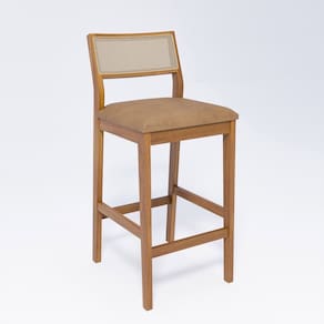 Banqueta para Sala de Jantar em Madeira Maciça Oiti Madeira / Kaki