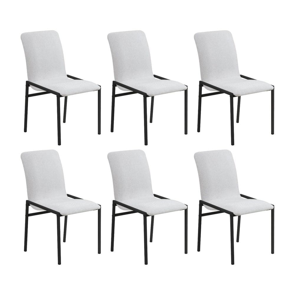 Cadeiras para Sala de Jantar 6 Unidades Premium Bege / Preto