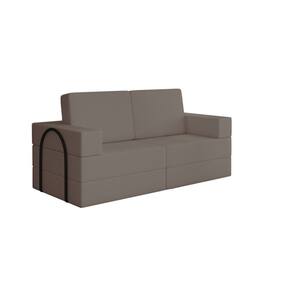 Sofá Cama para Sala de Estar Modular 2 Lugares Magic Bege