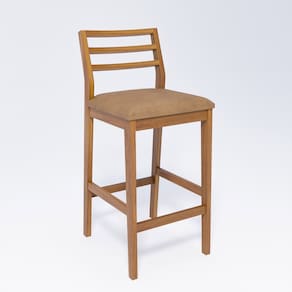 Banqueta para Sala de Jantar em Madeira Maciça Oliva Madeira / Kaki