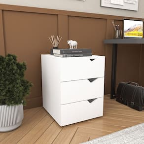 Gaveteiro com 3 Gavetas 54cm X 40cm Porto Branco