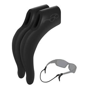 Cordão Silicone Óculos Infantil Preto 10 Unidades