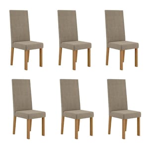 Conjunto 6 Cadeiras para Sala de Jantar Nice Mel/Caramelo