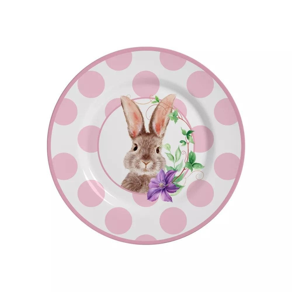 Conjunto 6 Pratos Sobremesa Coelha Amy Pascoa Alleanza