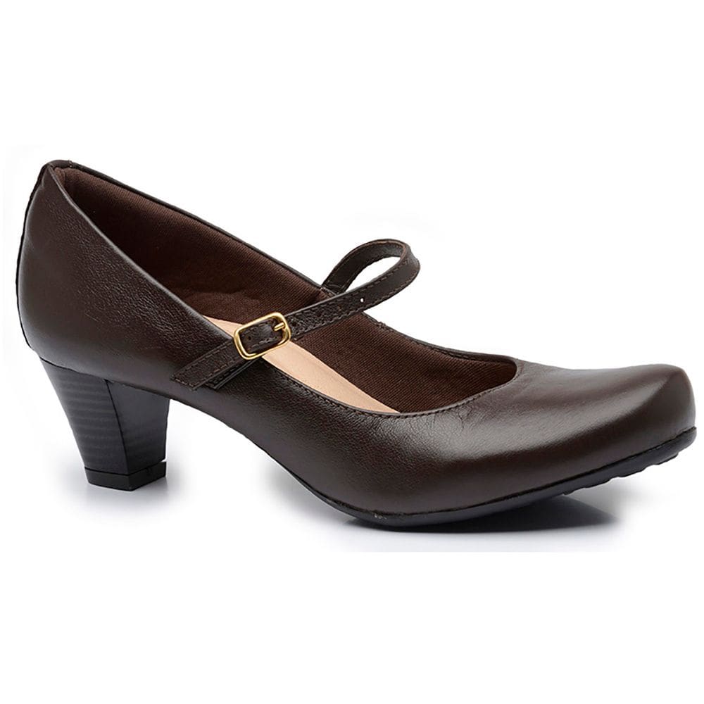 Scarpin Bico Redondo Café  710B-0003