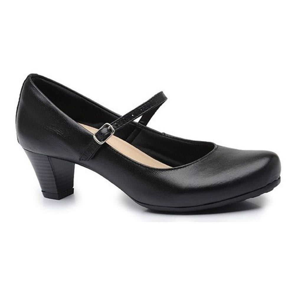 Scarpin Bico Redondo Preto 710B-0001