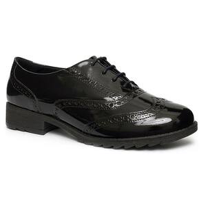 Sapato Oxford Feminino Verniz Preto 1965-0001