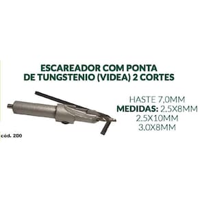 Escareador Cônico De Widea Mdf Madeira 2,5 X 8mm Haste 7mm