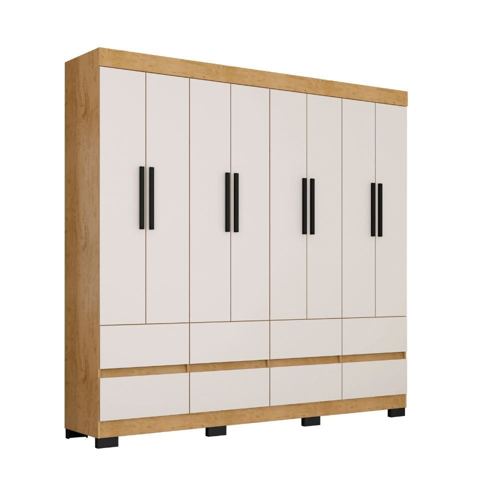 Guarda Roupa Esmeralda 8 Portas 8 Gavetas Sem Espelho Araplac
