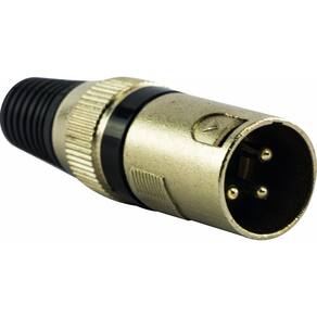 Plug Canon Xlr Macho Sem Prensa 3 Pinos Tblack Profissional