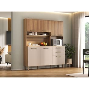 Cozinha Luciane Modulada 2 Peças 10 Portas 4 Gavetas sem Tampo