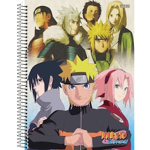 Caderno Univ. 1 Mat. 80 fls Naruto Capa 6 - São Domingos