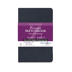 Caderno de Desenhos Stillman & Birn Série Zeta, capa mole 5,5 x 8,5 polegadas