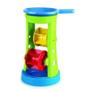 Roda dupla de areia e água em forma de brinquedo de praia para crianças