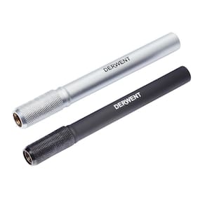 Conjunto extensor de lápis Derwent Silver/Black para lápis de até 8 mm