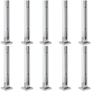 Kit 10 Torre Guarda Corpo Pinça Para Vidro 40cm Inox FS