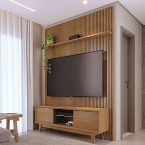 Rack Com Painel Milo Cumaru - Madetec Móveis