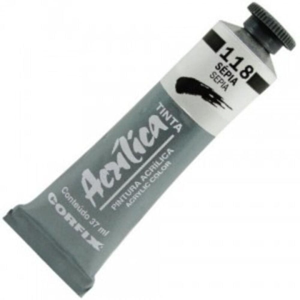 Tinta Acrílica Corfix 37Ml Sépia 118