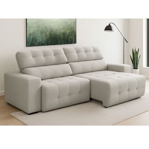 Sofá 3 Lugares Retrátil Reclinável 230cm Linho Atualle Ferguile