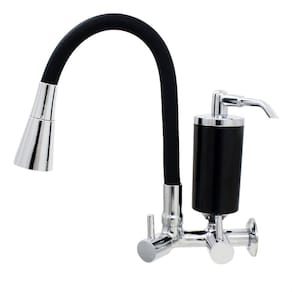Torneira Filtro Cozinha Parede Cone Duplo Jato Gourmet Black