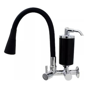 Torneira Filtro Cozinha Parede Cone Gourmet Preto Duplo Jato - Preto
