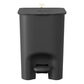Lixeira De Piso Square Pedal Plastico 6l 26x18x26cm - Preta