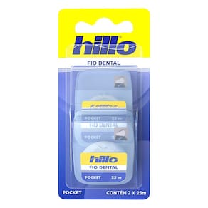 Fio Dental Hillo Pockete com 2 Unidades de 25m cada