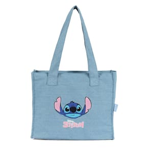 Bolsa Totebag Grande Jeans Stitch Moderna Casual Feminino