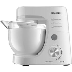 Batedeira Planetária Mondial 4,5L Branco 700W 127V - BP-03-W