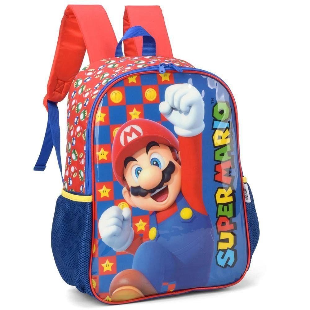 Mochila de Costas Super Mario - Vermelho - Luxcel