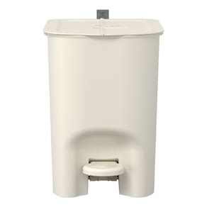Lixeira De Piso Square Pedal Plastico 6l 26x18x26cm - Bege