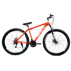 Bicicleta Aro 29 Bike 21 Vel Marchas Everest Freio a Disco Quadro Alumínio Leve Resistente Cor Vermelho/Branco - WCT FITNESS