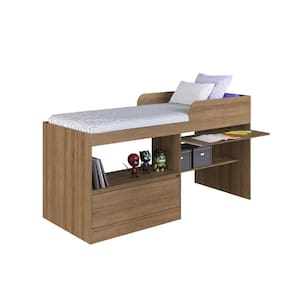 Cama Multifuncional Solteiro com Escrivaninha 1 Porta CJ4080 78x188cm - Art In Móveis