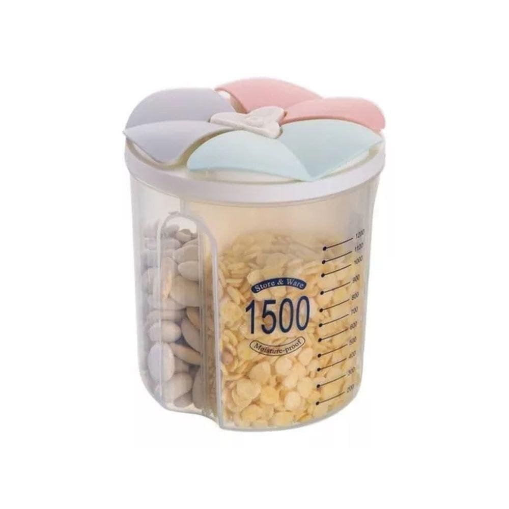 Pote Para Armazenamento De Alimentos 3 Divisórias 1,5 Litros