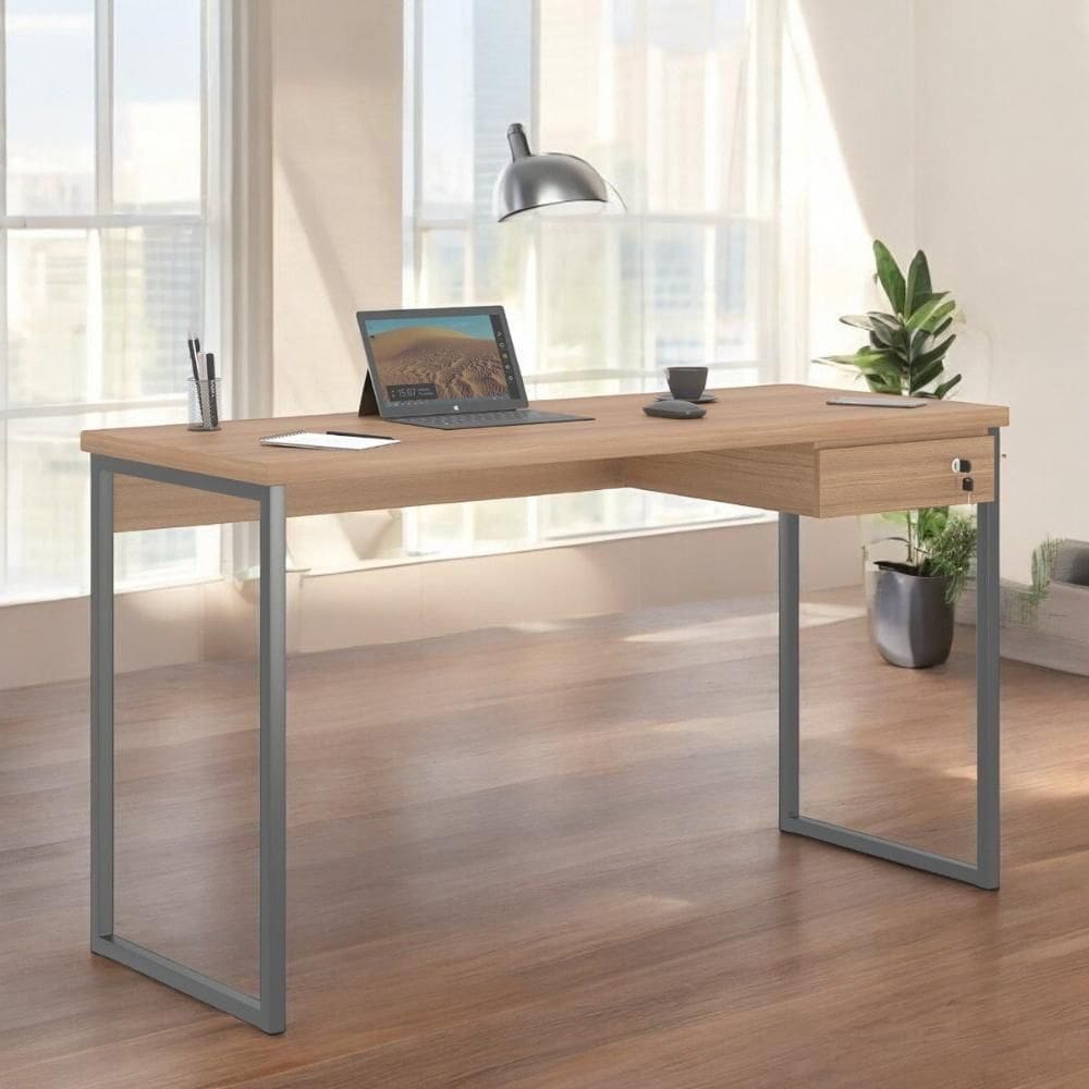 Mesa Home Office Escrivaninha Industriale 1,00 Montana Com Gaveteiro