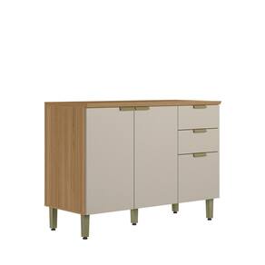 Balcão 3 Portas 2 Gavetas com Tampo em MDF Selene Linea Brasil