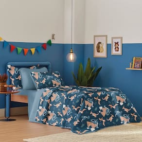 Jogo de Cama Casal Atlantix 3 Pçs 138x188x30 100% Algodão